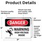 Signmission Warning High Voltage Inside Danger Sign, Vinyl Decal, 7in W x 5in L, 2PK OS-2PACK-DS-D-57-L-2223 - alternate 5